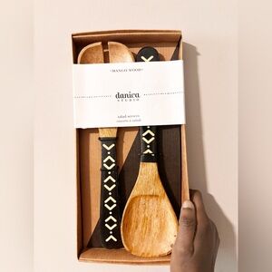 Danica studio salad servers mango wood
